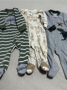 Carter’s Sleep and Play Fleece Baby Pajamas - 3 piece bundle